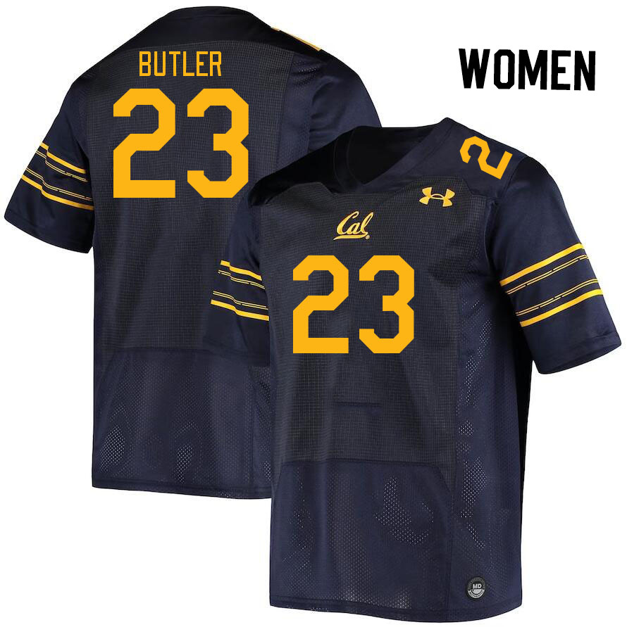 Women #23 Dejuan Butler California Golden Bears College Football Jerseys Stitched Sale-Navy